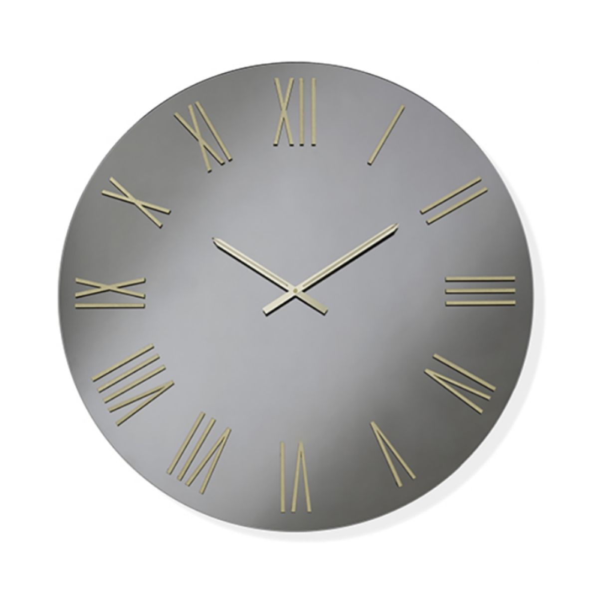 Orologio da parete rotondo D60 cm in cristallo Fume e numeri Oro SEAN Leroy Merlin