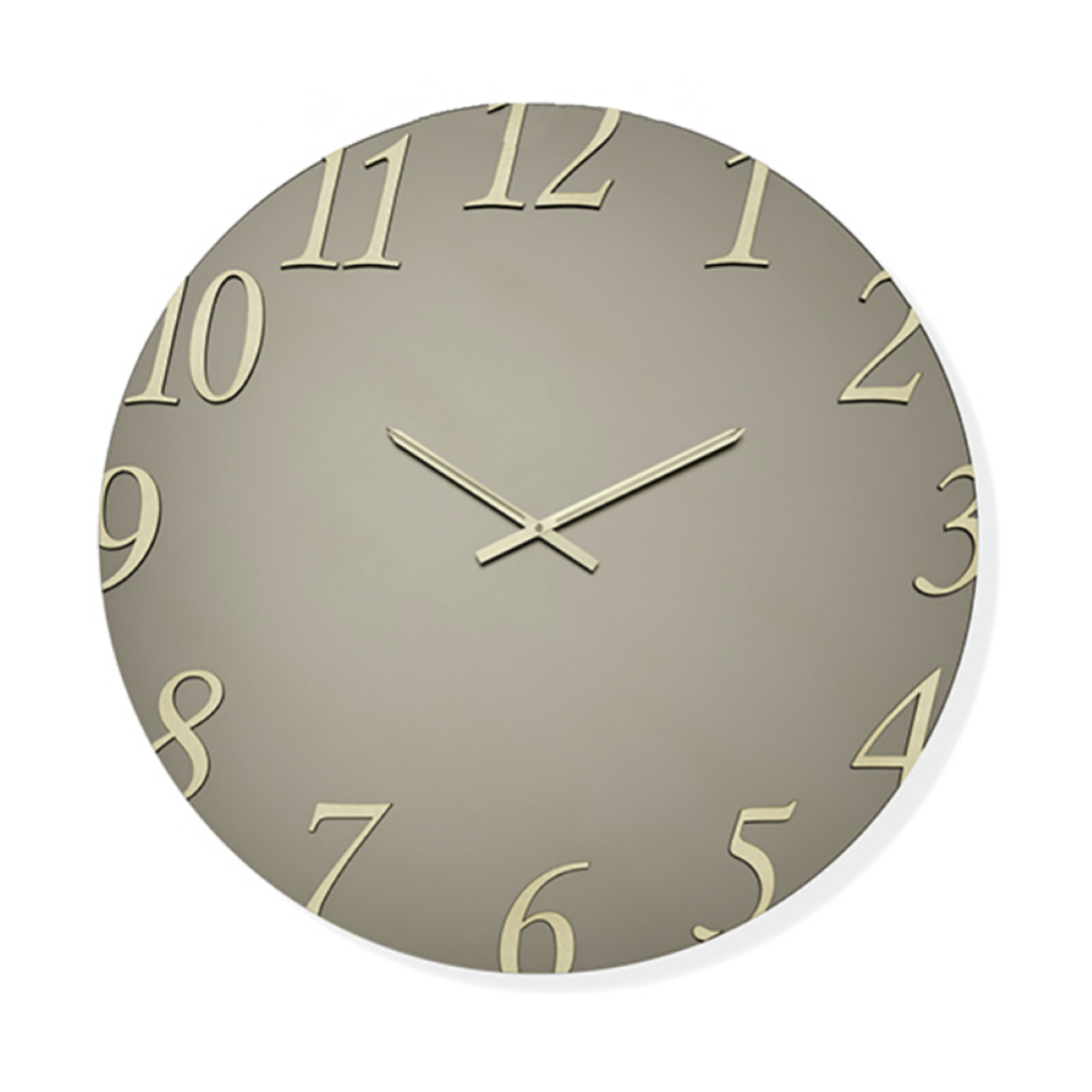 Orologio rotondo D60 cm in Laminam Ardesia con dettagli Oro LAZARUS