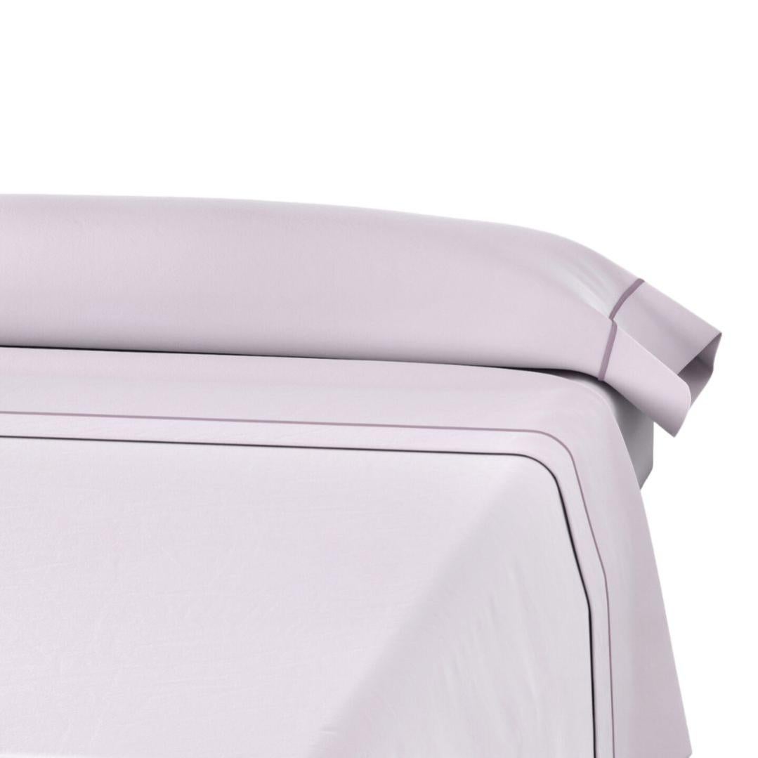 Juego de 3 piezas con sábana bajera liso color lila ajustable hasta 30cm para cama 105