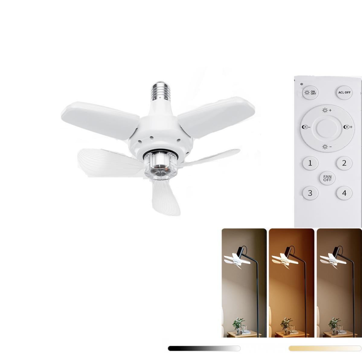 Philips Olas Ventilateur de Plafond avec Lumière LED, 3 Pales, 107 cm de Diamètre, 2650 Lumens, Lumière Blanche Réglable de 3000 à 6500 K, Variable jusqu'à 5 %, avec Télécommande, Blanc/Bois