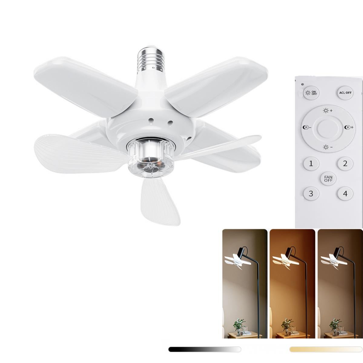 Ventilateur De Plafond Avec LED Dimmables Et Pales Réversibles – NEUF