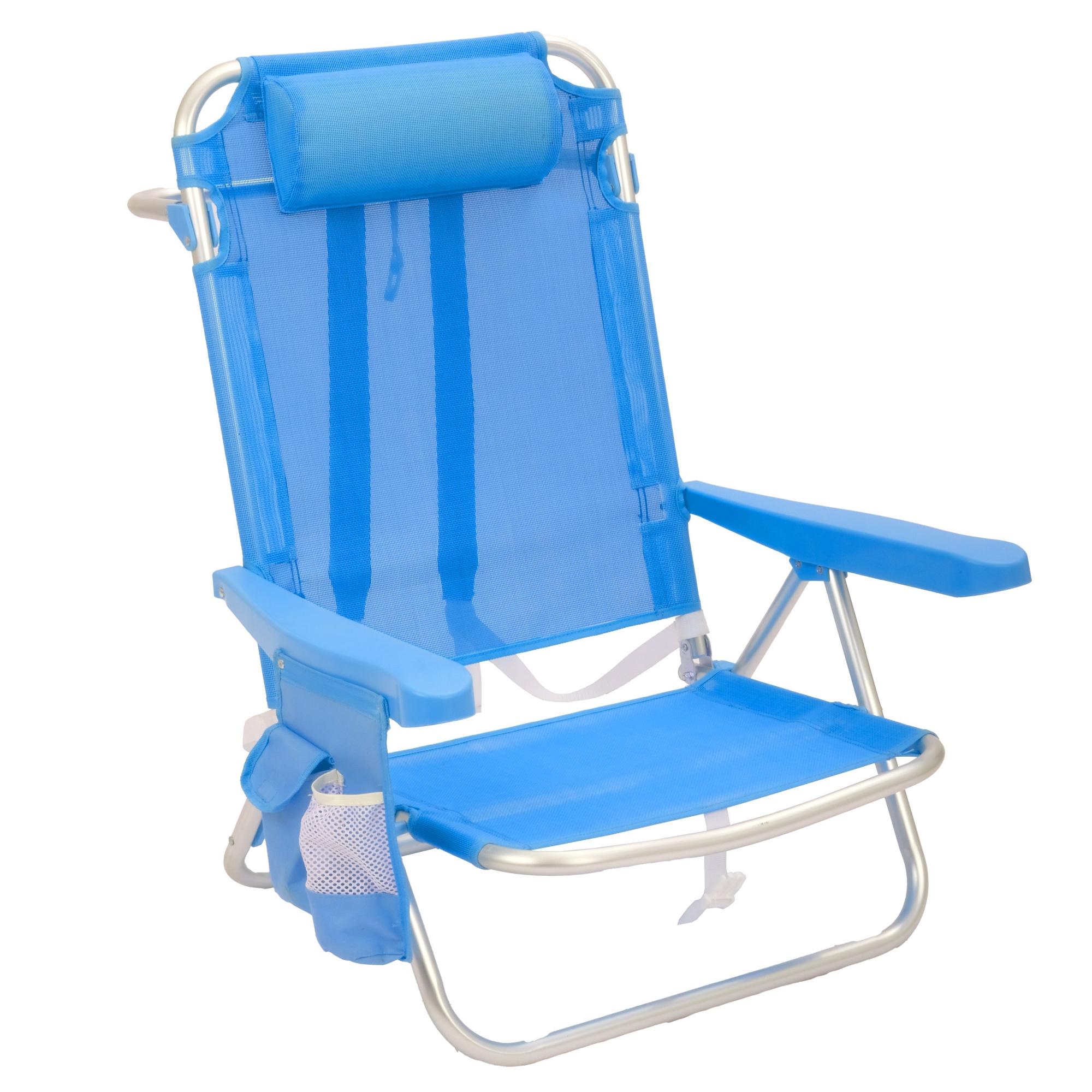 Silla de playa mochila 4 posiciones aluminio Lola Home Leroy Merlin