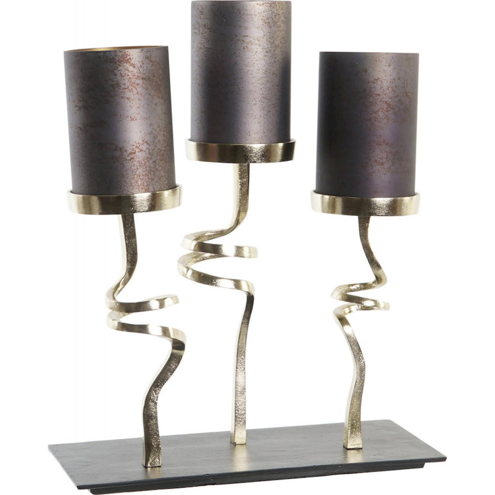 Bougeoir design en verre et aluminium élégant | Leroy Merlin