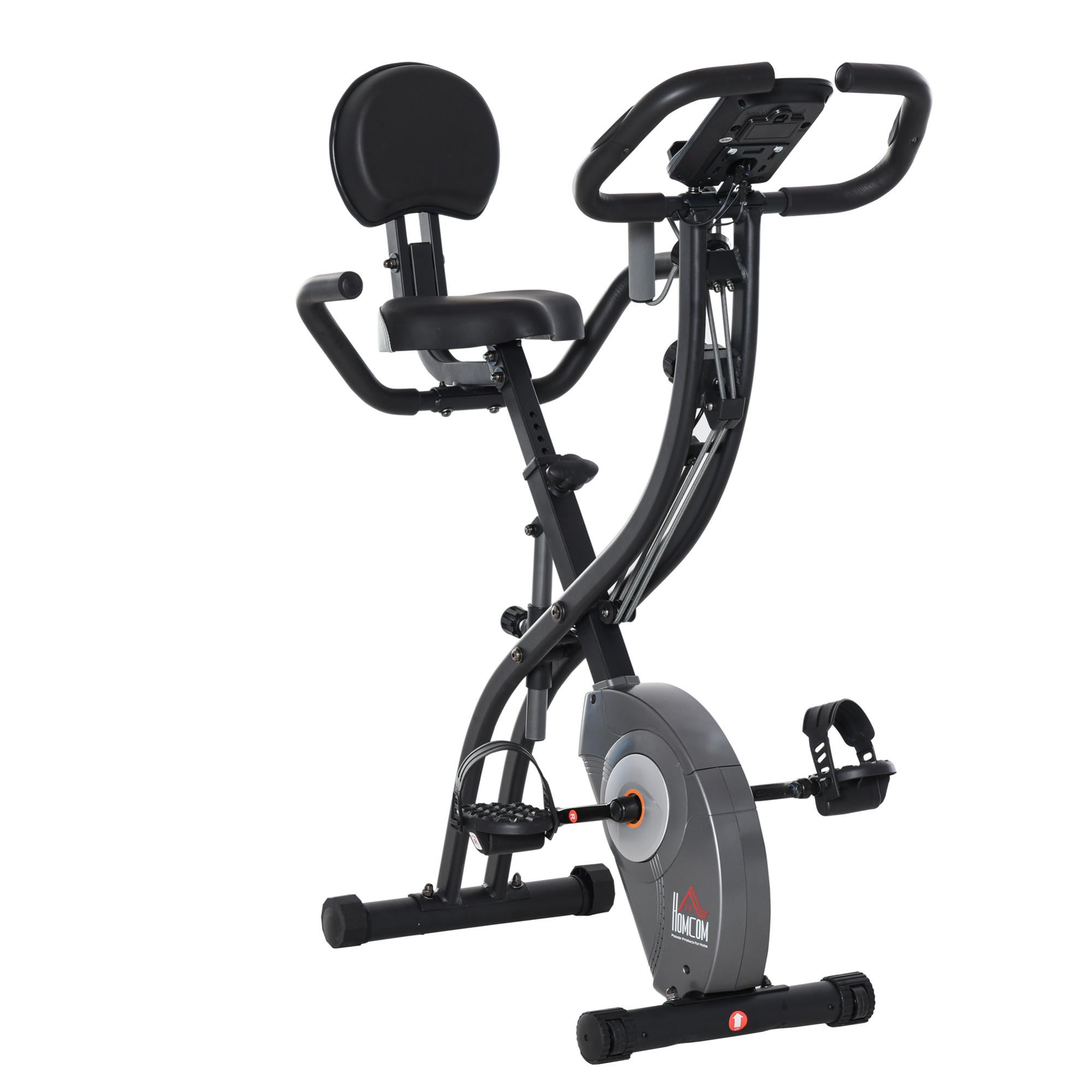 Cyclette Pieghevole 5 In 1 Mengmiao – Bici Statica Magnetica Con Schienale, 8 Livelli Resistenza, LCD