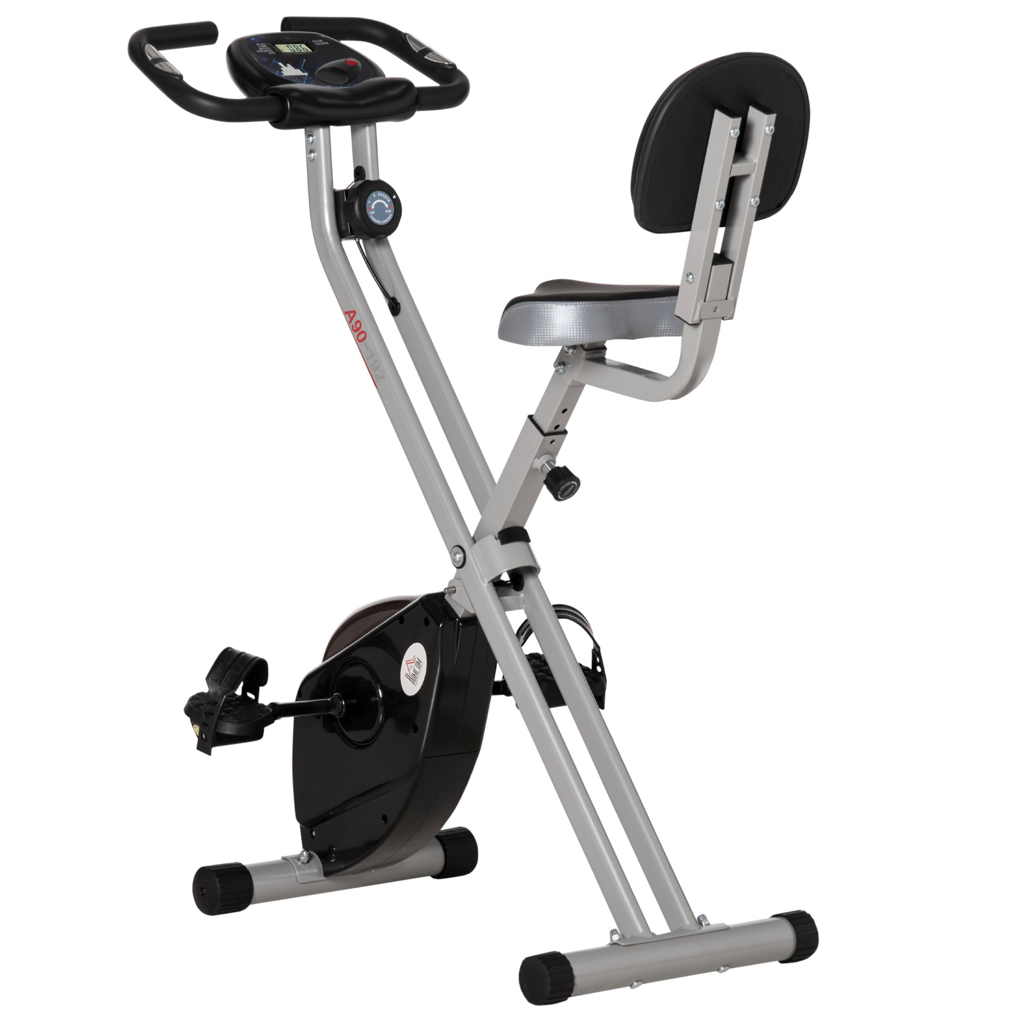 HOMCOM Cyclette Pieghevole Magnetica Con 8 Livelli Di Resistenza Monitor Lcd E Altezza Regolabile 100x54x109cm 93039473