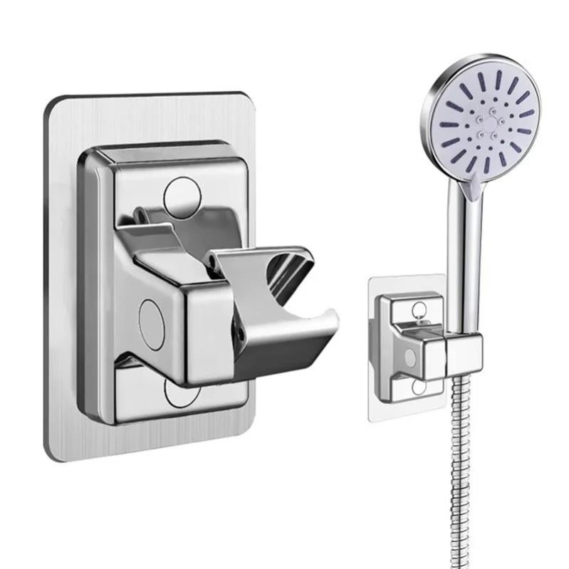 Support de pomme de douche sans perçage, support de douchette avec ventouse et écran