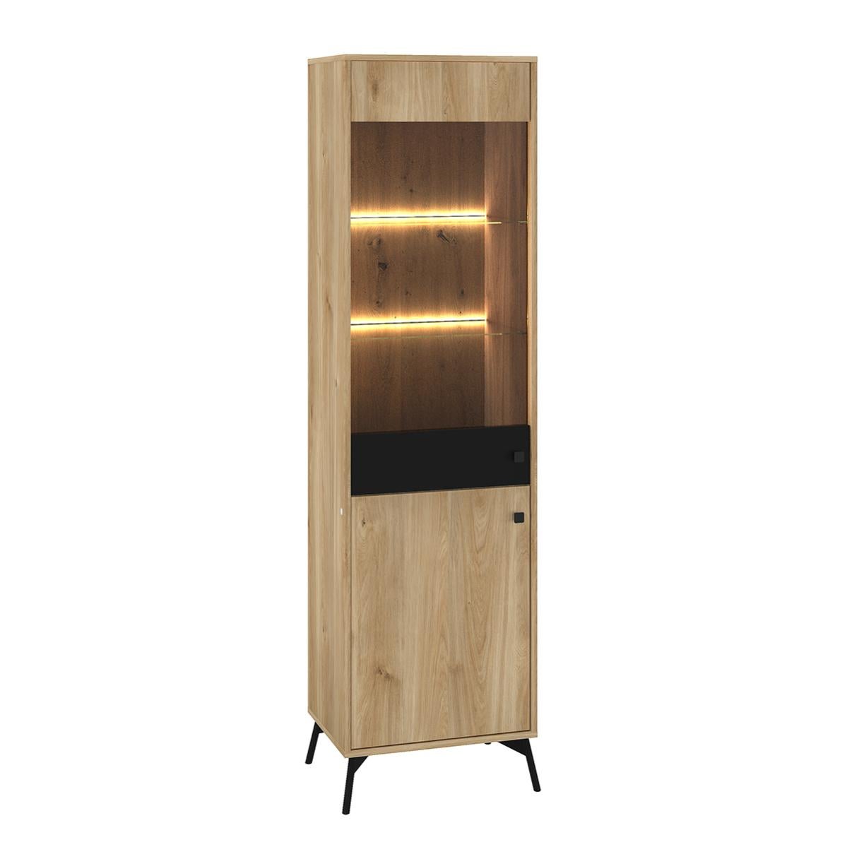 Vetrina LED 80x30x200cm Con 4 Ante, Mobile Contenitore, Libreria - Foto 3