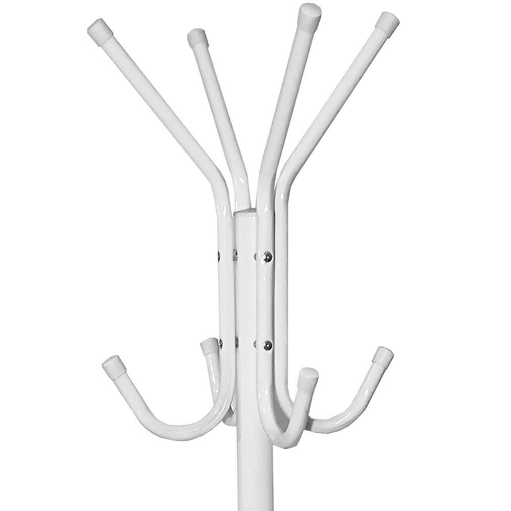 Appendiabiti Da Terra Regolabile - Con Ripiani E Cesto, Bianco, 155x40x180 Cm - Foto 4