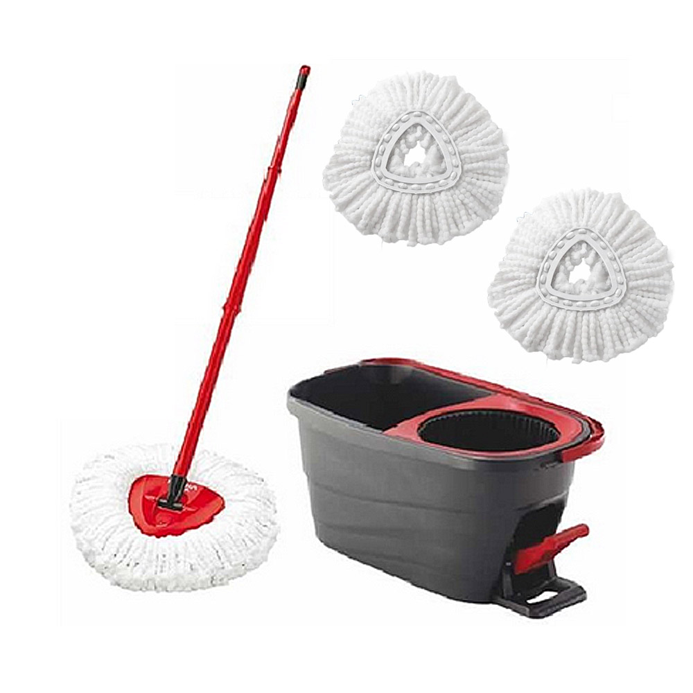 Lazy Flat Floor Mop E Secchio Set Sistema Di Pulizia Del Pavimento Con Cuscinetti In Microfibra Lavabili Per Mop Flat Squeeze In Legno Duro~p223812378