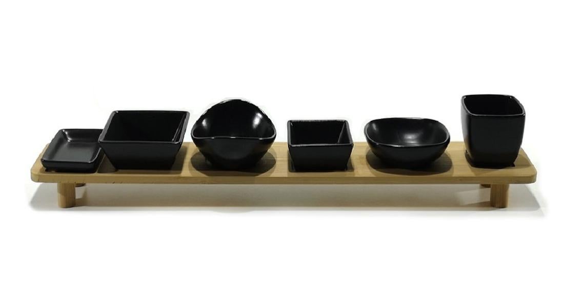 Tagliere Bambù Tapas 25x17cm - Vassoio Con Manico Per Salumi, Formaggi E Finger Food - Foto 6