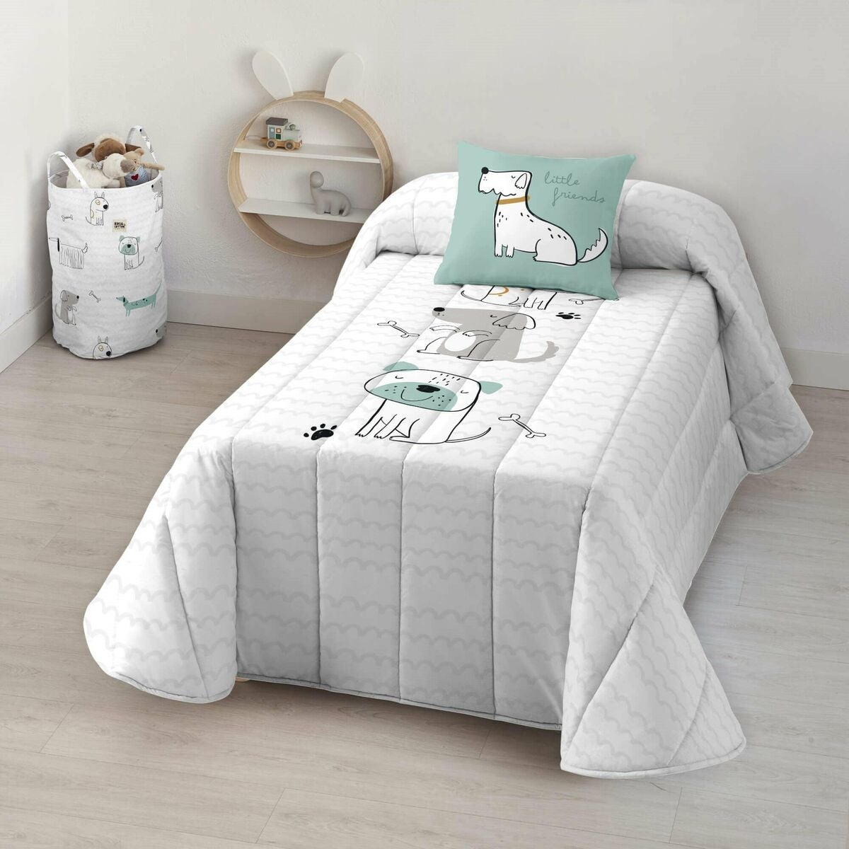 Colcha kids&cotton huali big perro 190 x 270 cm