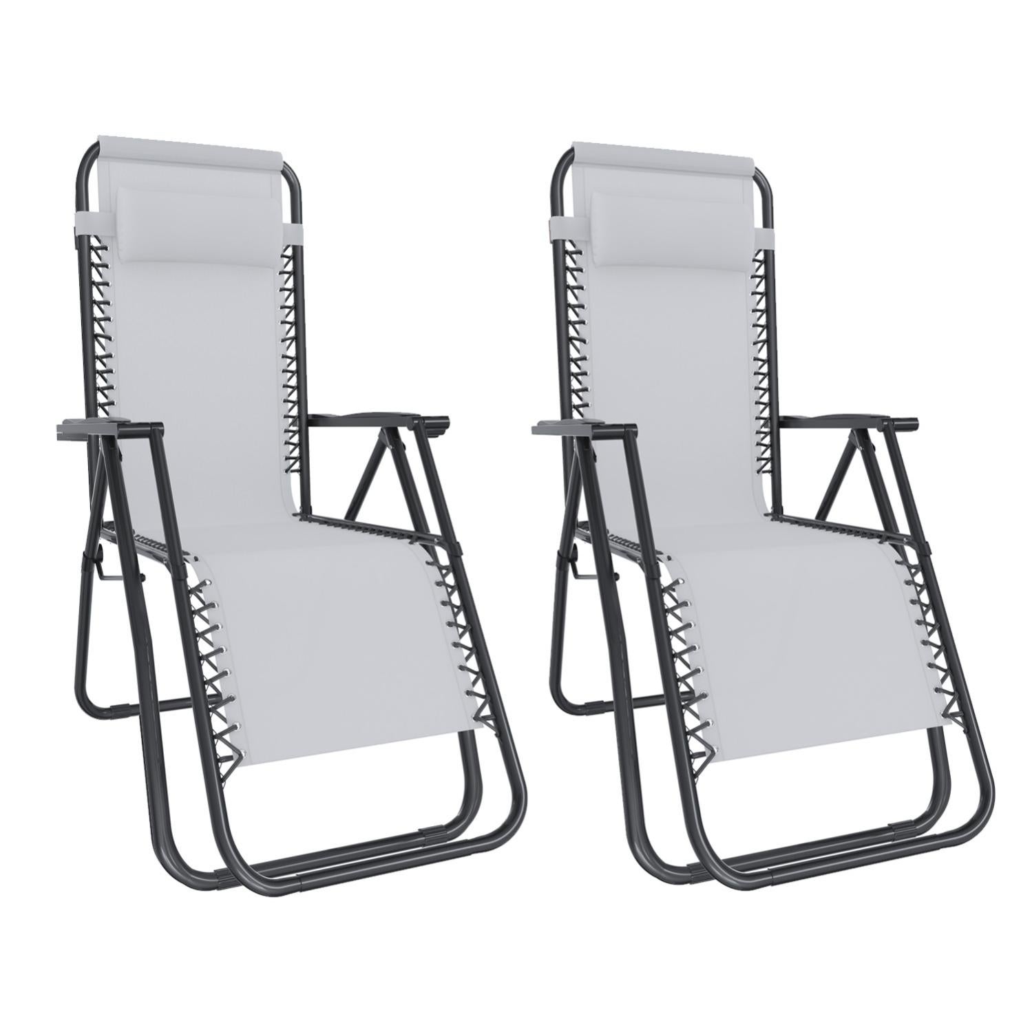 Sdraio Da Outsunny Giardino Zero Gravity Pieghevole E Reclinabile