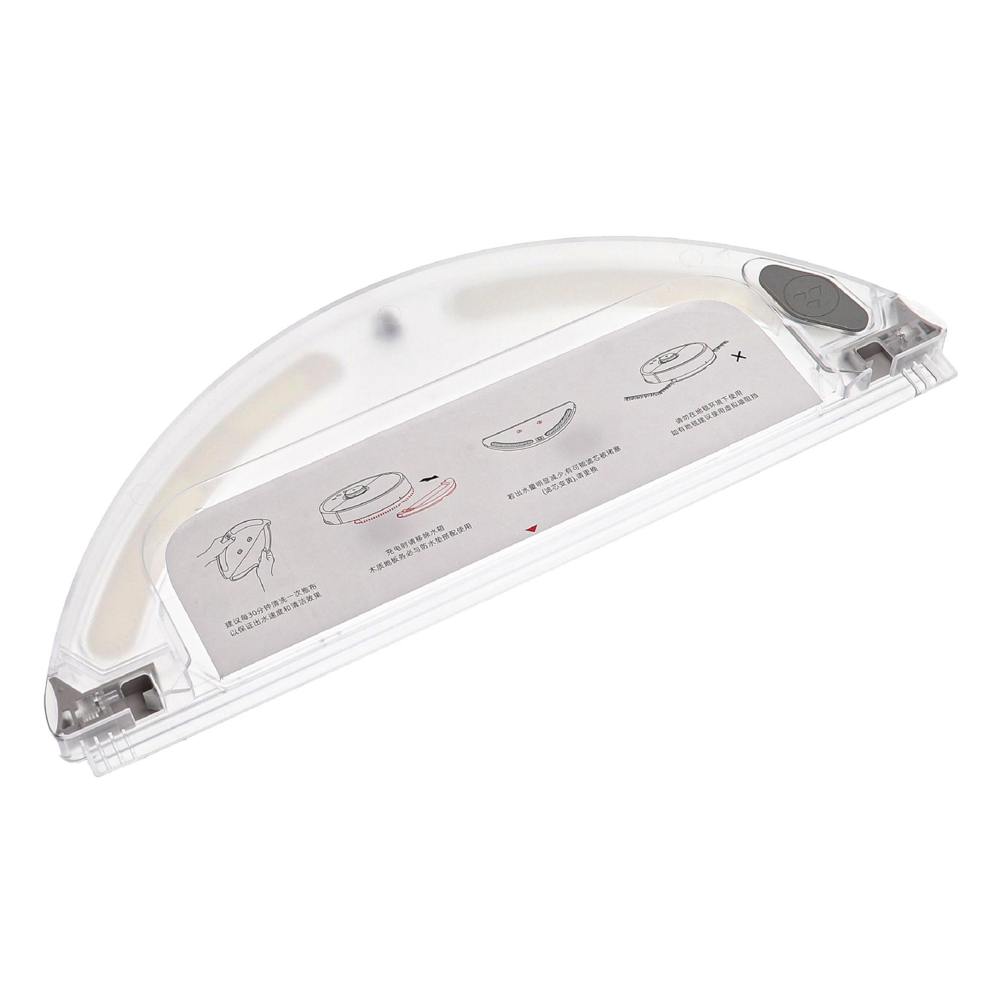 vhbw Supporto Base di Montaggio Compatibile con Roborock S6 MaxV, S6 Max Robot aspirapolvere - Coperchio Inferiore Nero/Trasparente