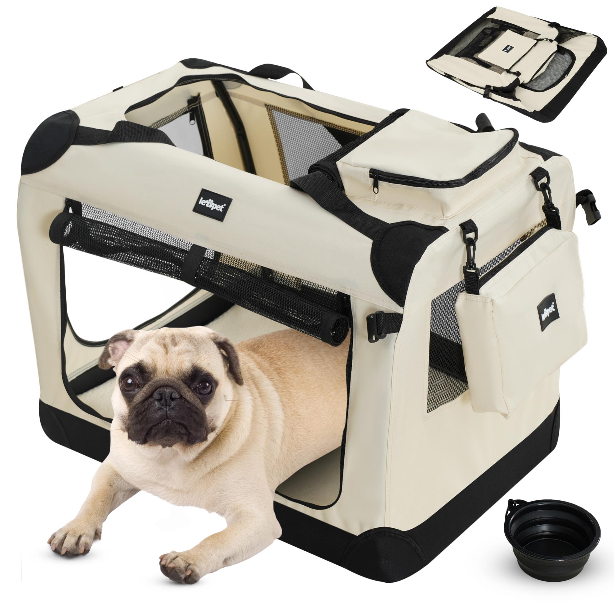 Kidken Caisse De Transport Pliable Extra Large Pour Chien Et Chat - 90x64x64cm Avec Tapis Et Accessoires