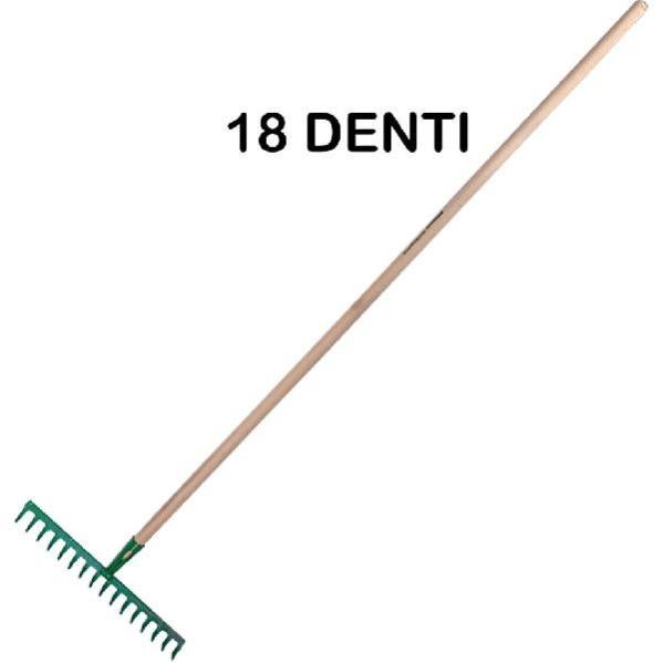 Rastrello Da Giardino Con 10 Denti – Larghezza 25 Cm, Manico In Legno 120 Cm, Made In EU