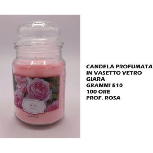 Cereria Muto Italo CN029965 Candela Profumata In Vetro Gr.510 100 Ore Rosa