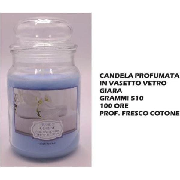 Cereria Muto Italo CN029958 Candela Profumata Vetro 510gr 100 Ore Fresco Cotone