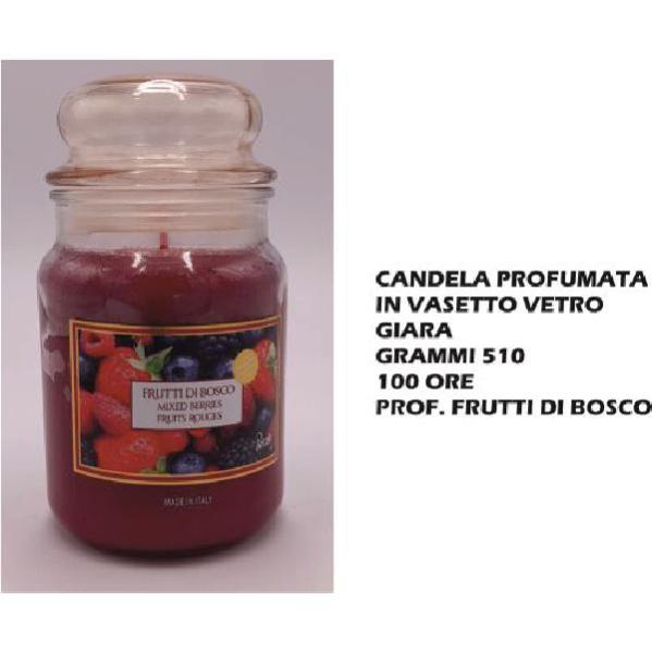 Cereria Muto Italo CN029972 Candela Profumata In Vetro Gr.510 100 Ore Frutti Di Bosco