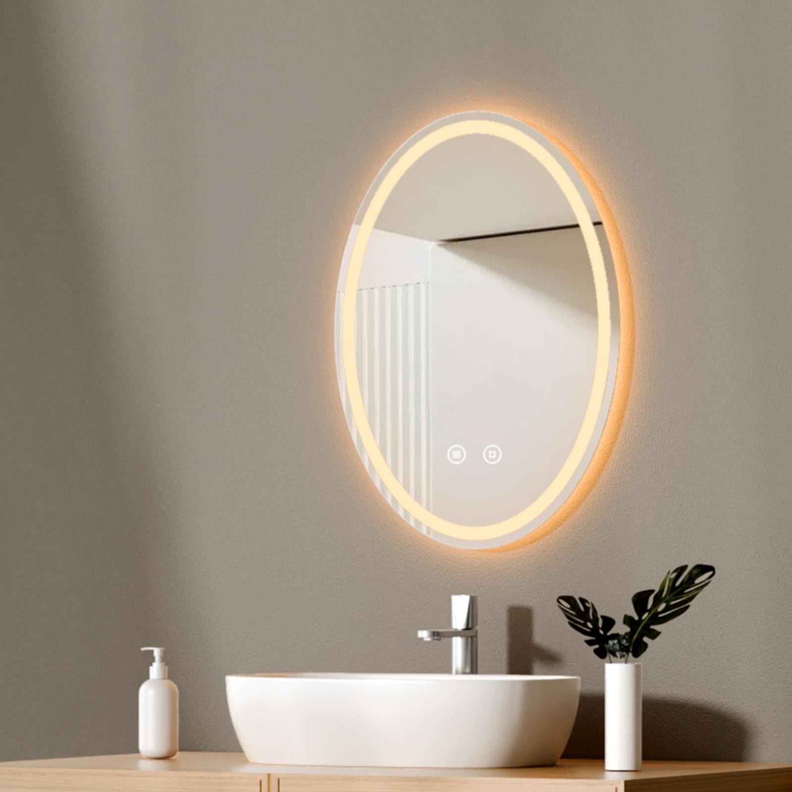 Keonjinn Specchio Bagno LED 32x64 Cm | Dimmerabile E Anti-appannamento Con Touch IP54 - 2