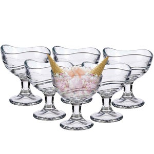 Com-four® 6x Tazza Da Dessert, Coppa Gelato In Vetro Colorato Per - Foto 4