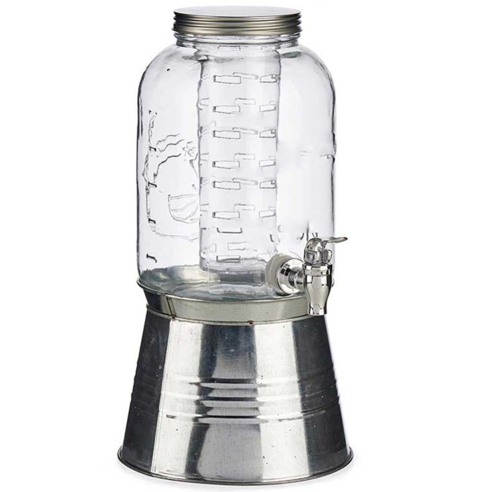 Caraffa Con Rubinetto Da 3,8 Litri Per Bevande Fredde - Con Refrigeratore Per Ghiaccio E Supporto Metallico