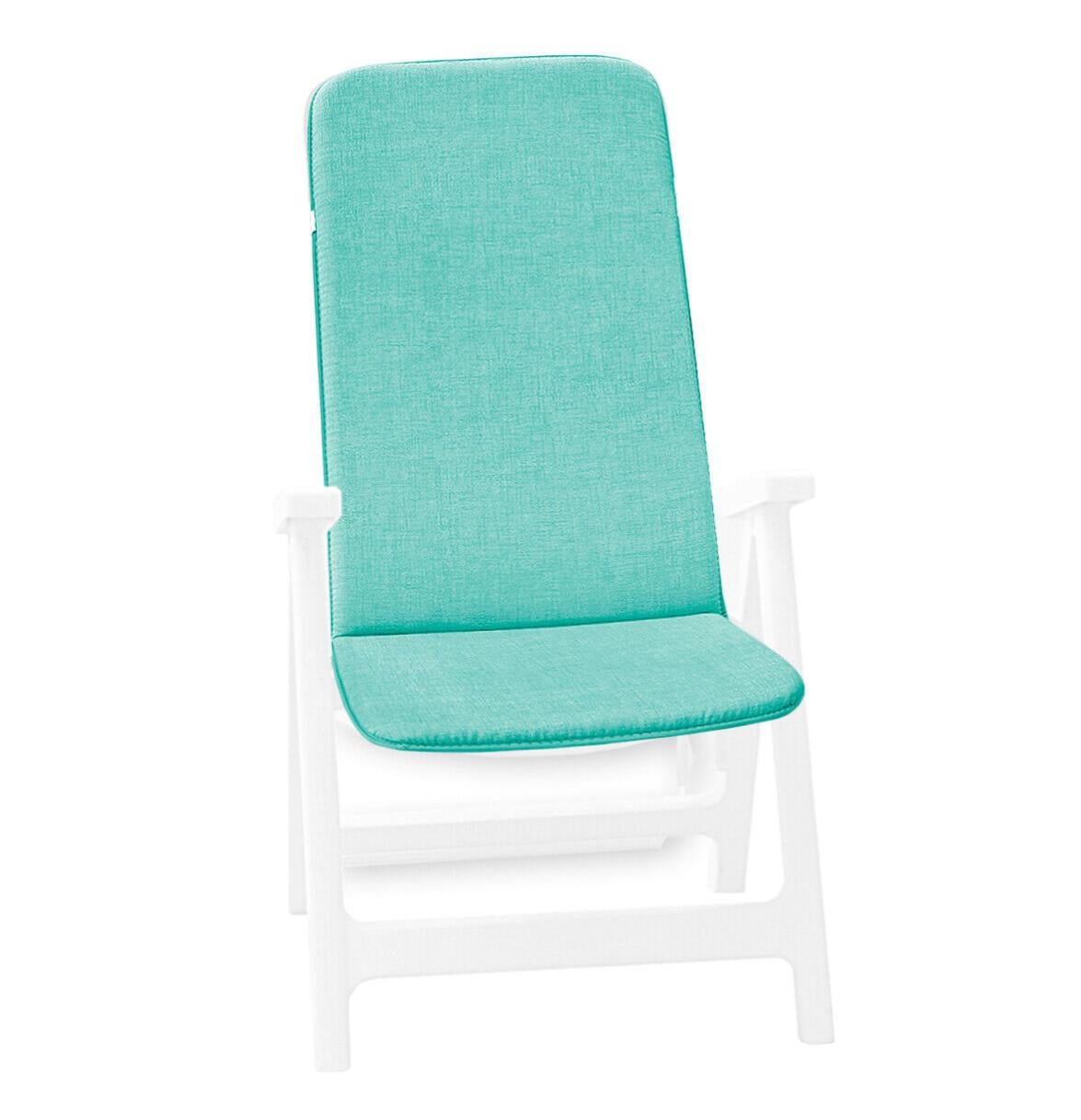 Cuscino Per Sedia O Poltrona Da Giardino Emmevi, 88x45 Cm, Colore Grigio, Tessuto Misto, Made In Italy