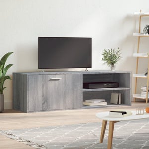 Meuble TV Mural HOMCOM 120cm - Pour TV Jusqu'à 50" - 2 Compartiments + Armoire - Blanc