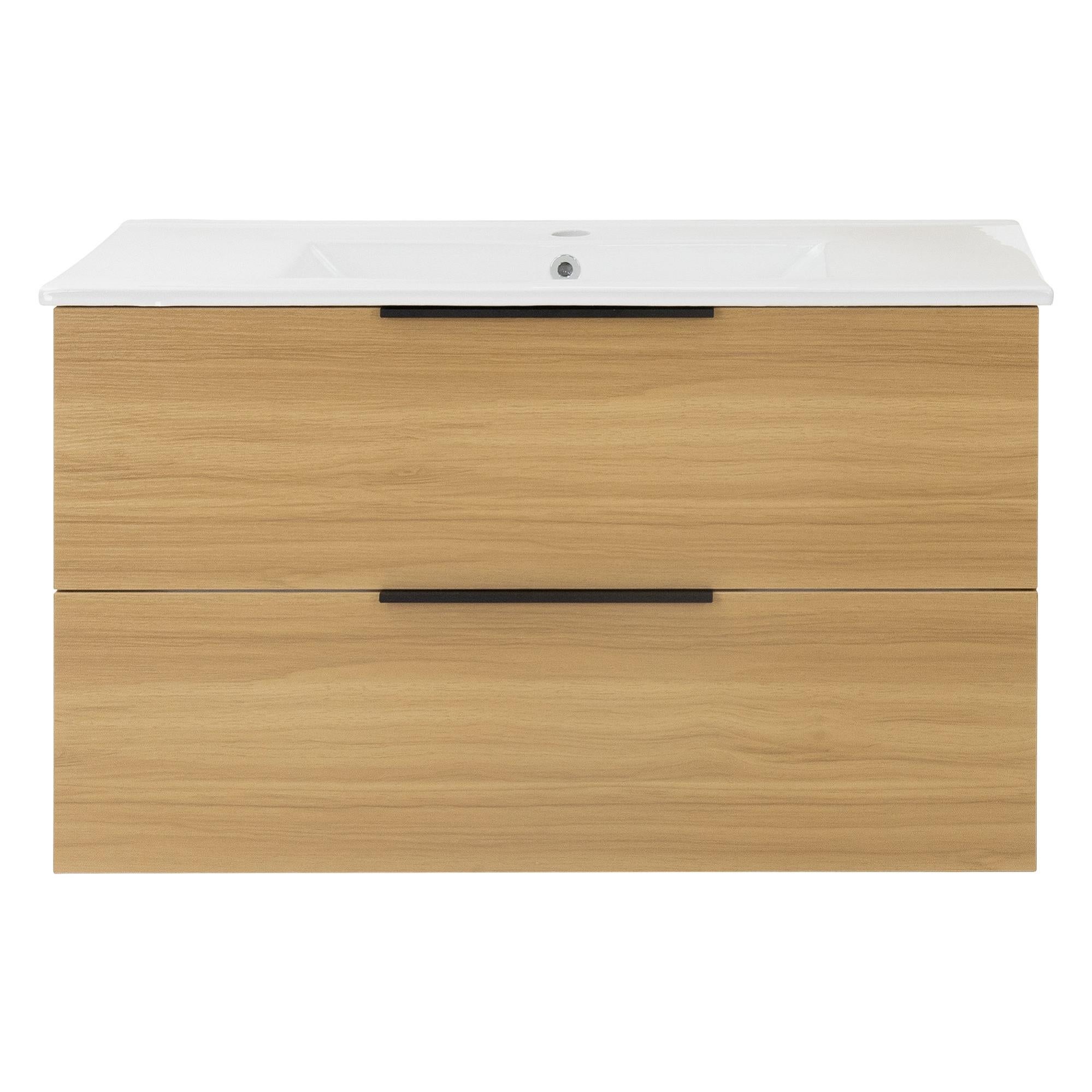 Composizione Bagno 4 Pezzi Venere – Mobile Con Lavabo, Specchio E Luce LED – Verde Salvia, 81×46,5×190 Cm