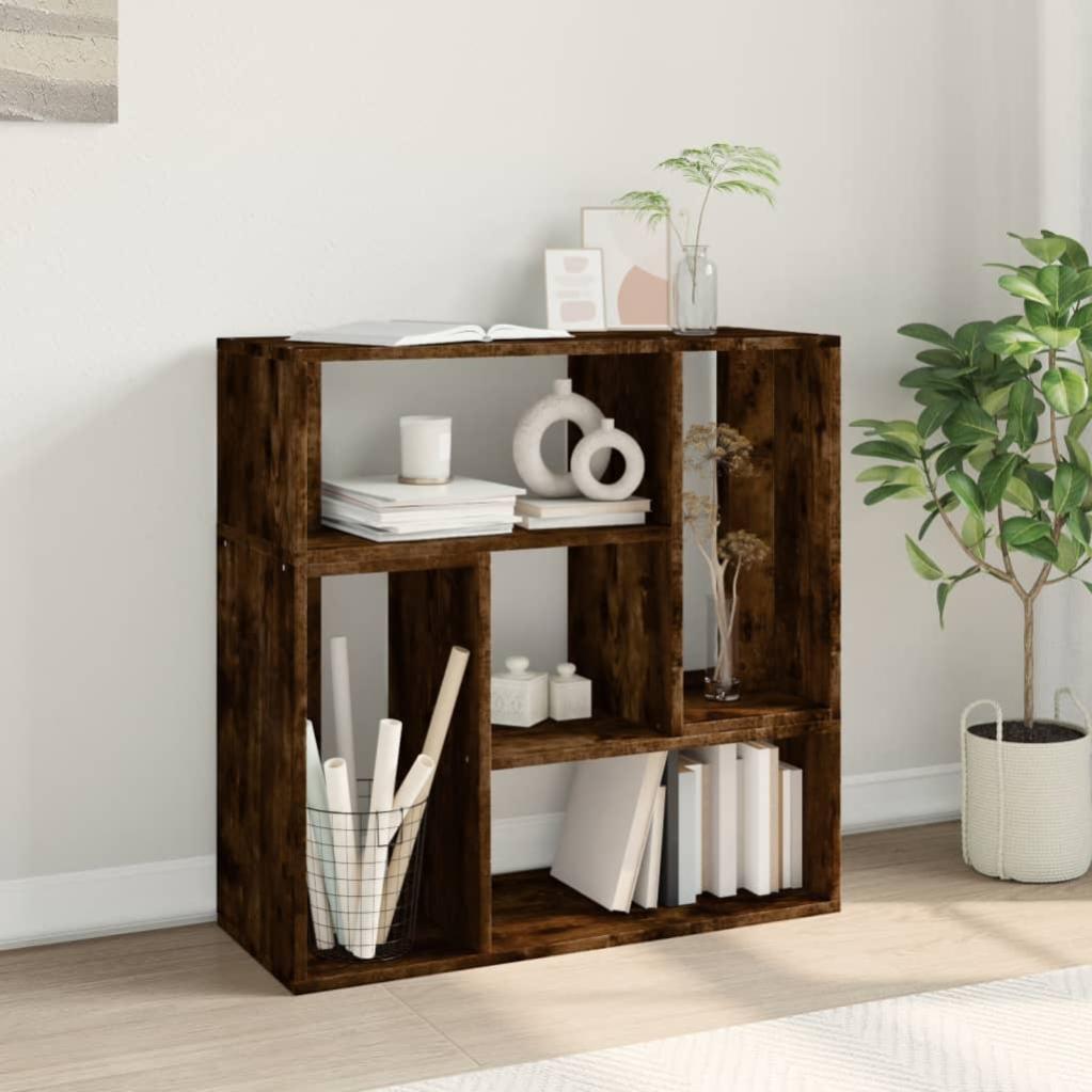 2 pcs Meubles TV | Banc TV | Armoire TV chêne fumé 75x30x50 cm bois d'ingénierie CFW60785 - 4