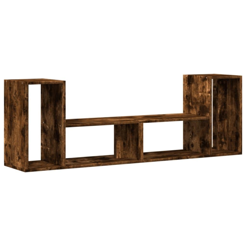 2 pcs Meubles TV | Banc TV | Armoire TV chêne fumé 75x30x50 cm bois d'ingénierie CFW60785 - 2