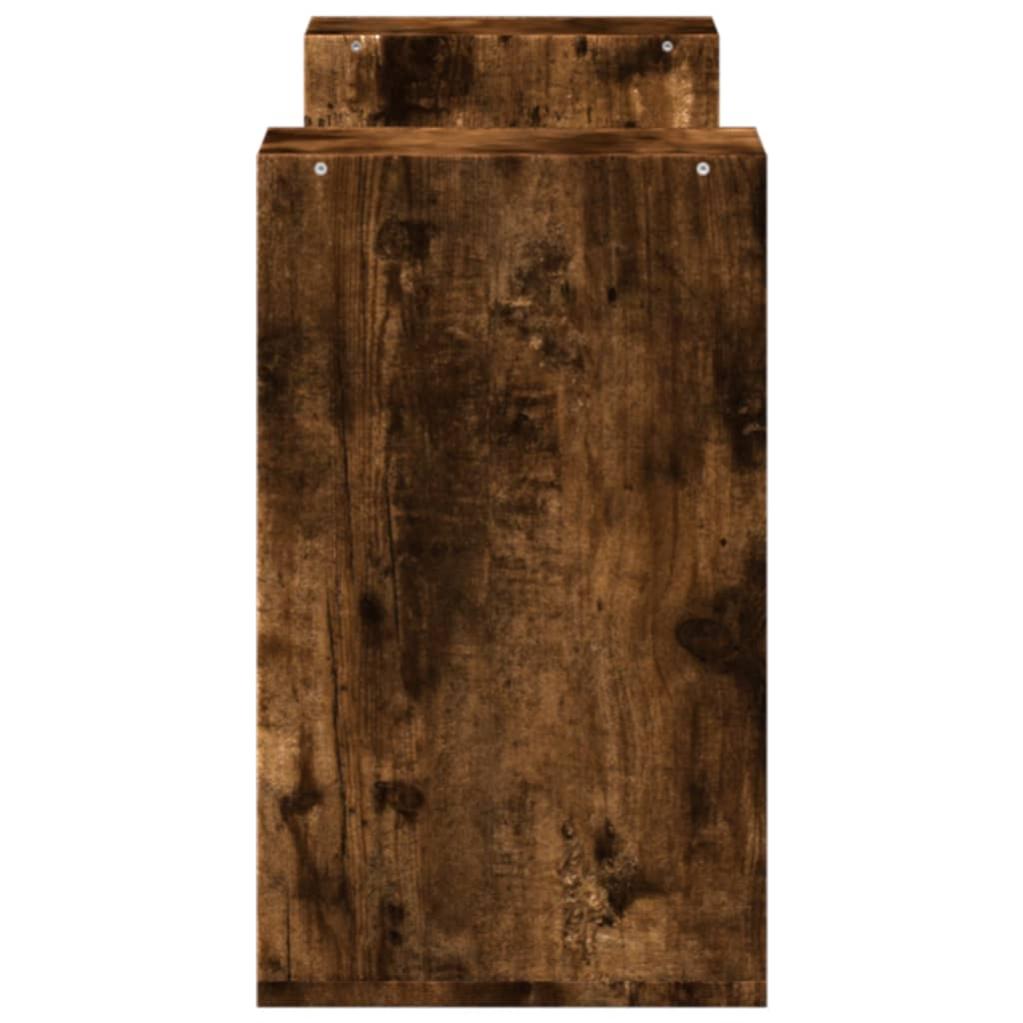 2 pcs Meubles TV | Banc TV | Armoire TV chêne fumé 75x30x50 cm bois d'ingénierie CFW60785 - 7