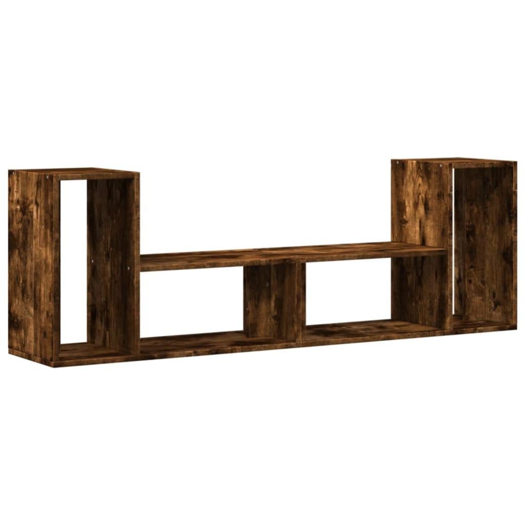 2 pcs Meubles TV | Banc TV | Armoire TV chêne fumé 75x30x50 cm bois d'ingénierie CFW60785 - 8