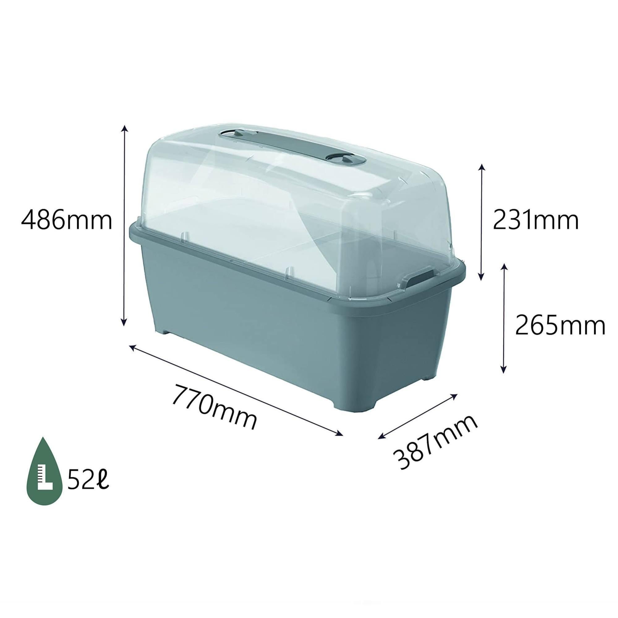 Set giardino urbano da 52 L in PP grigio + annaffiatoio da giardino verde da 4,5 L - 3