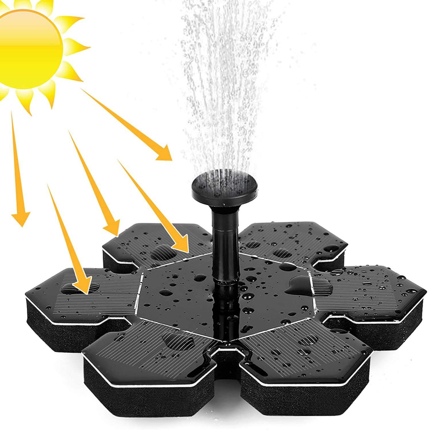Fontana Solare Per Acqua, Fontana Solare Per Uccelli Pompa Solare Per Acqua Fontana Con Pompa Ad Acqua Solare Senza Batteria Per Bagno Per Uccelli Giardino Piccoli Stagni Decorazione 86138430
