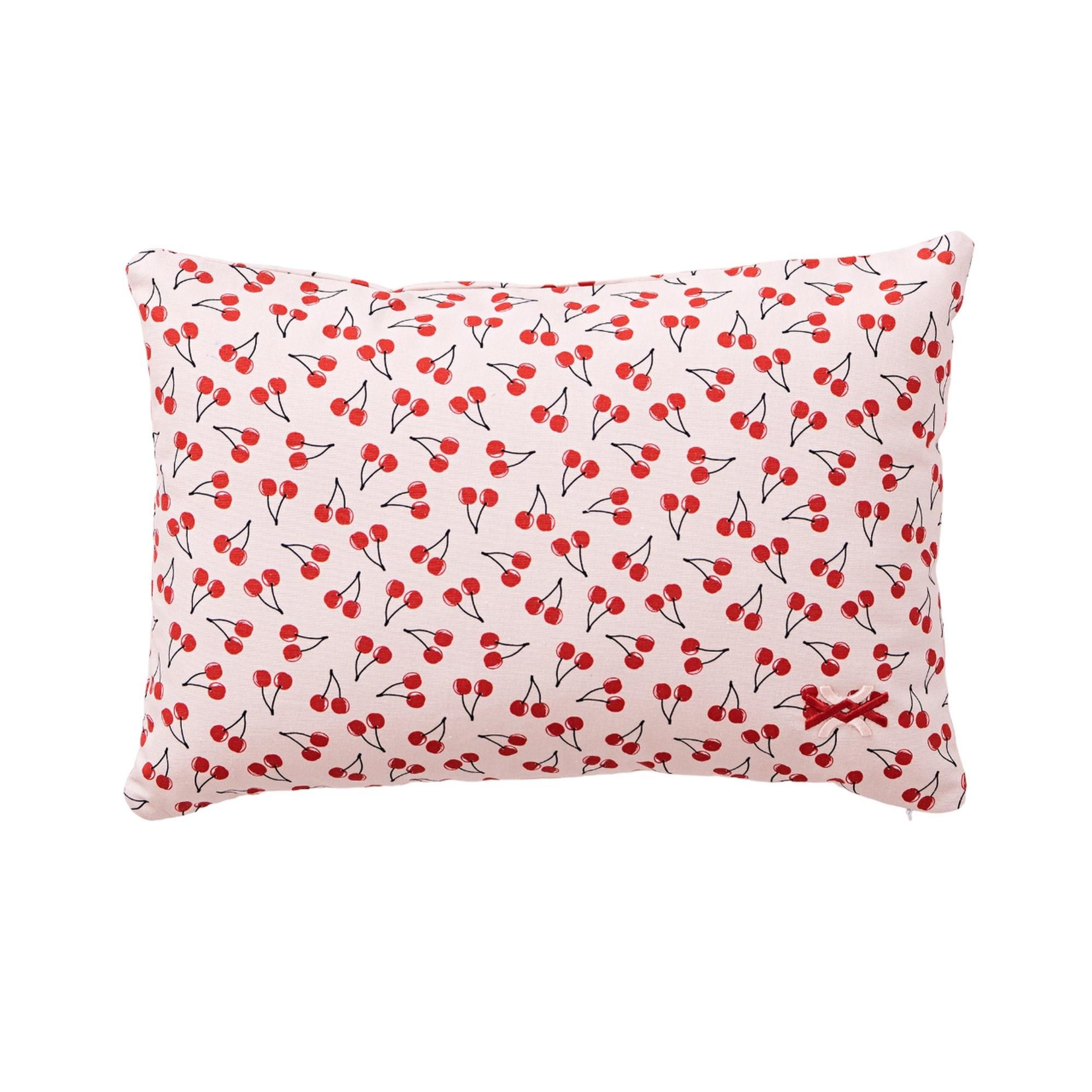 Cojin 35x50cm 144tc 100 algodon crema con cerezas rojas benetton fruits be Leroy Merlin