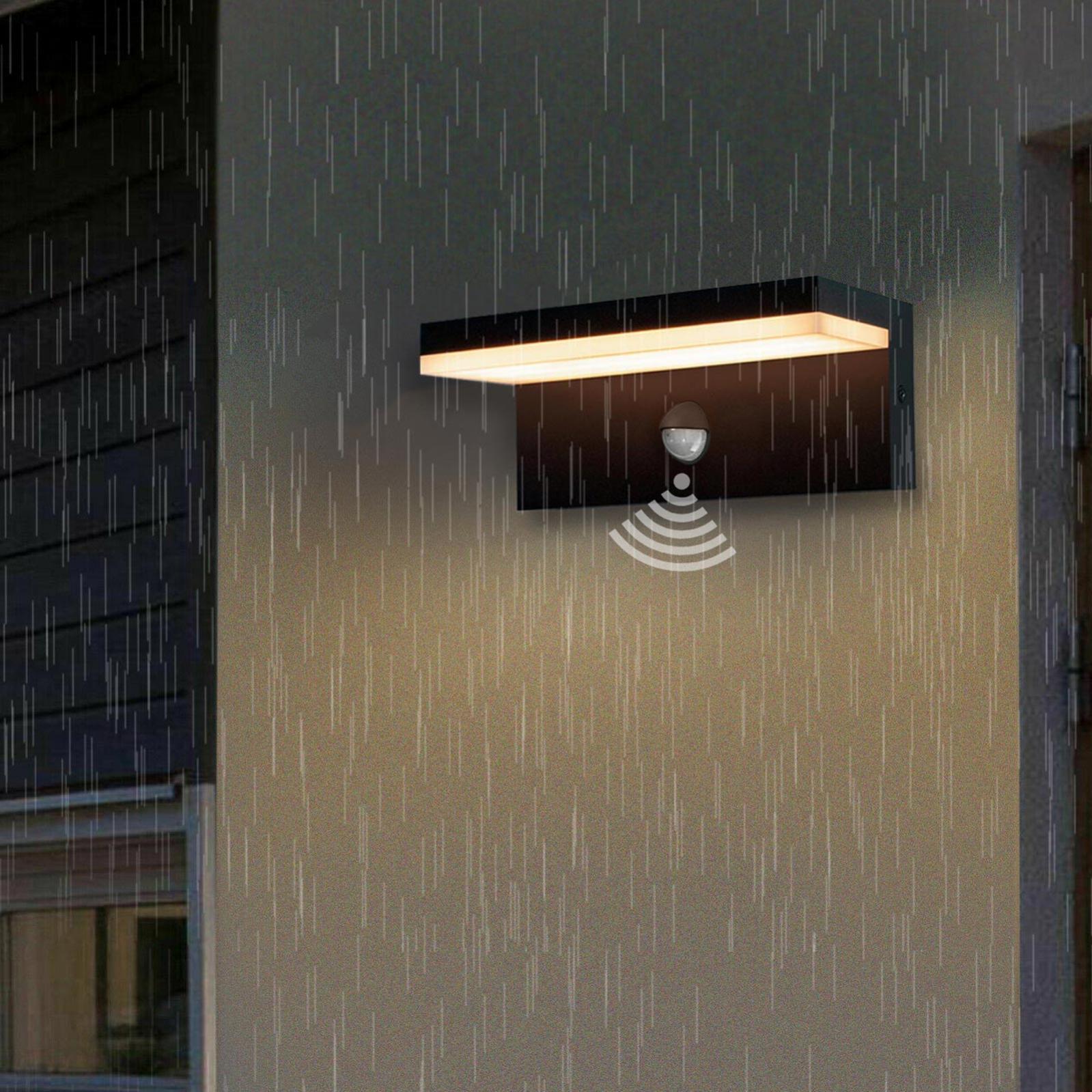 Applique Da Muro Per Esterno A Led 10 Watt Lampada Decorativa A Strisce Cubo Nero Da Parete Per Facciata Balcone Terrazzo Ip54 82873189 - Foto 4