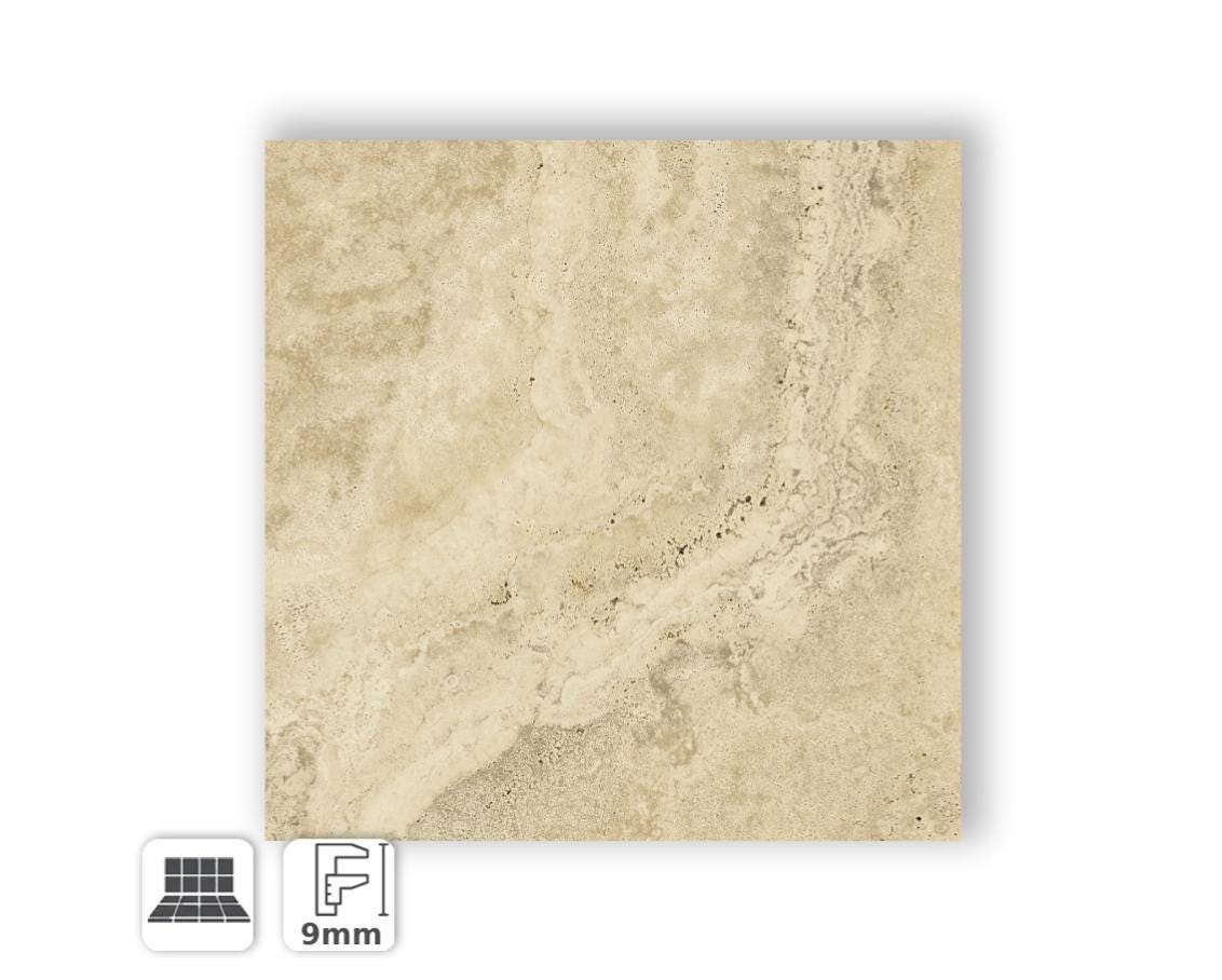 GRES PORCELLANATO EFFETTO MARMO TRAVERTINO SOFT BEIGE OPACO 60X60 ...