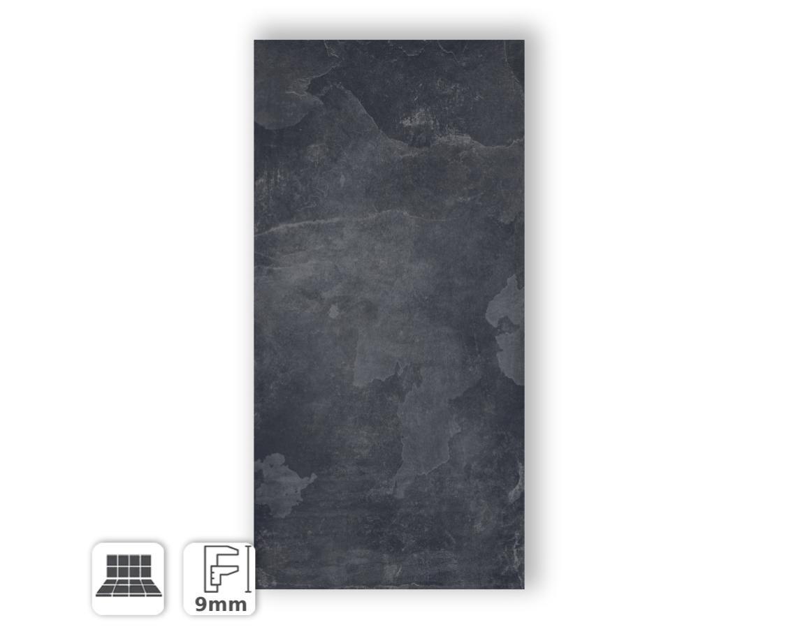 GRÈS CÉRAME EFFET PIERRE ARDOISE ANTHRACITE MAT 60X120 | Leroy Merlin