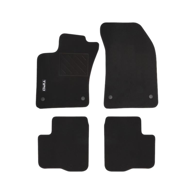 Carmat Tappetini Auto Su Misura Per Audi TT 8J (2006-2014) Con Logo, 2 Pezzi, Nero, Impermeabili