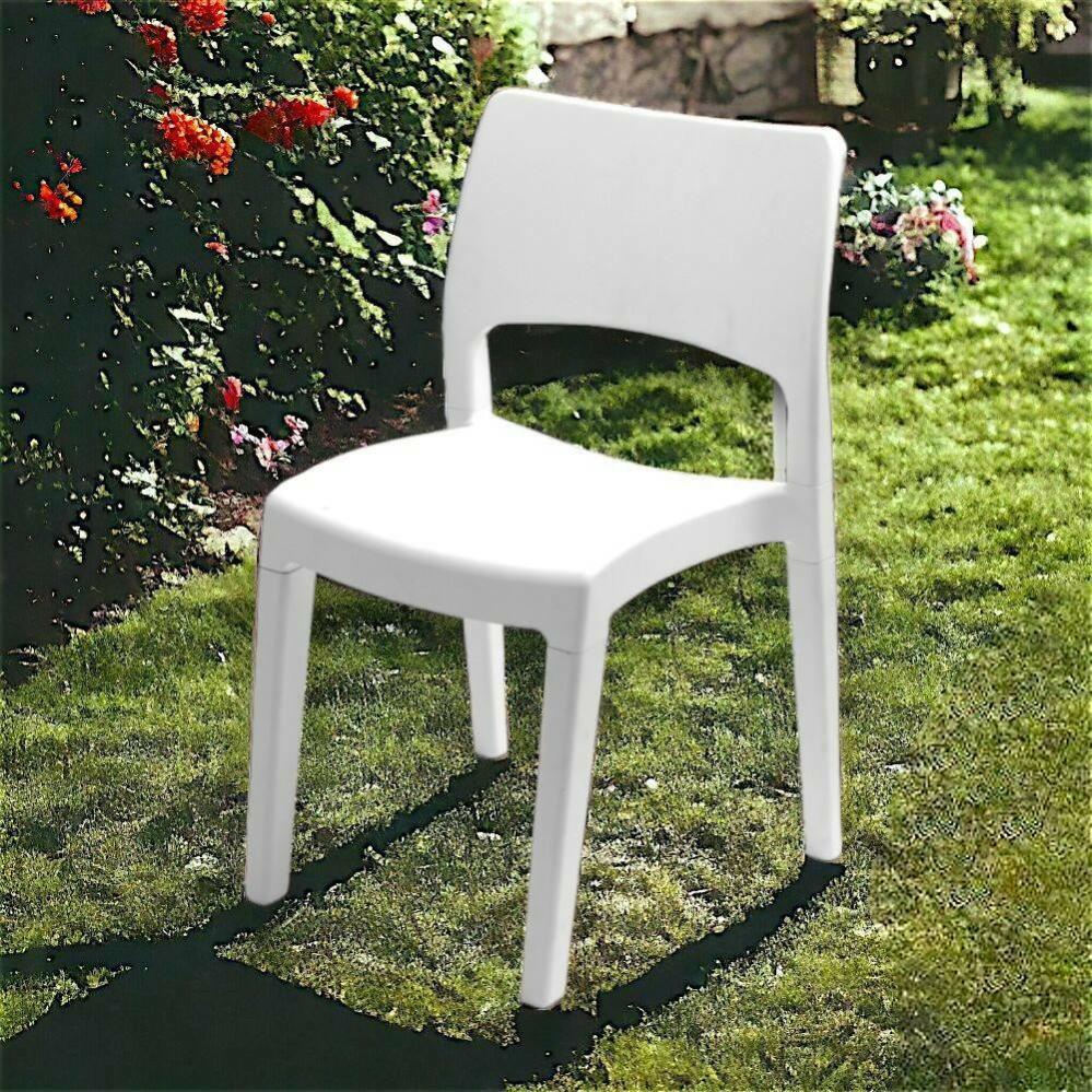 Chaise D'Extérieur Alpena CLP - Résistante Aux Intempéries Et UV, Structure Acier Rose - Idéale Jardin Terrasse Balcon
