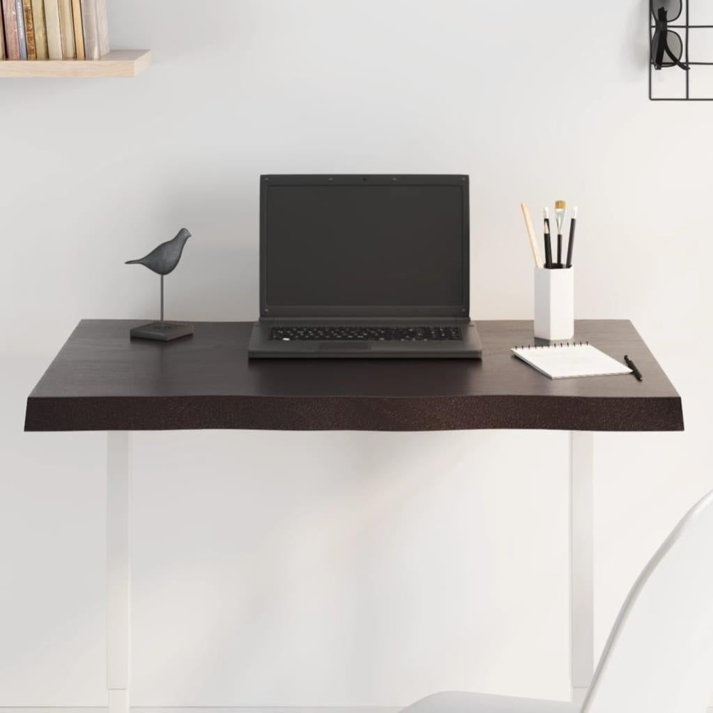 VidaXL Dessus de table bois chêne massif traité bordure assortie 363940 - Maison