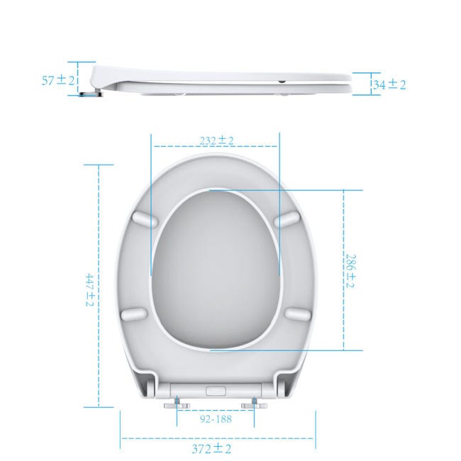 Abattant WC avec Veilleuse LED, Cuvette Toilette Lumineux avec