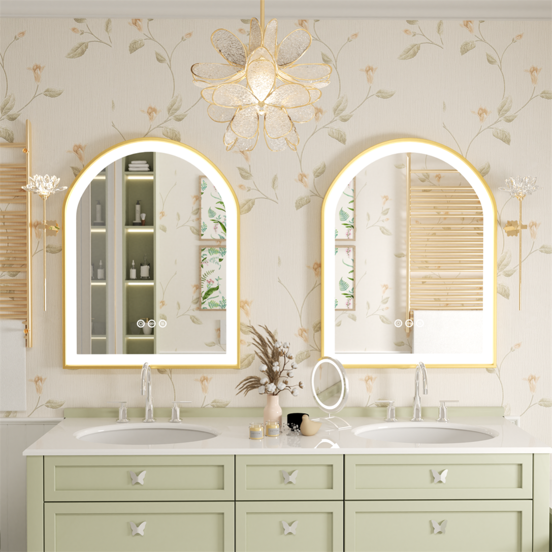 Miroir Salle de Bain LED 60x90cm avec Éclairage Miroir Lumineux Mural 3 Couleurs Réglables+ Mémoire+Tactile+Anti-buée - 4