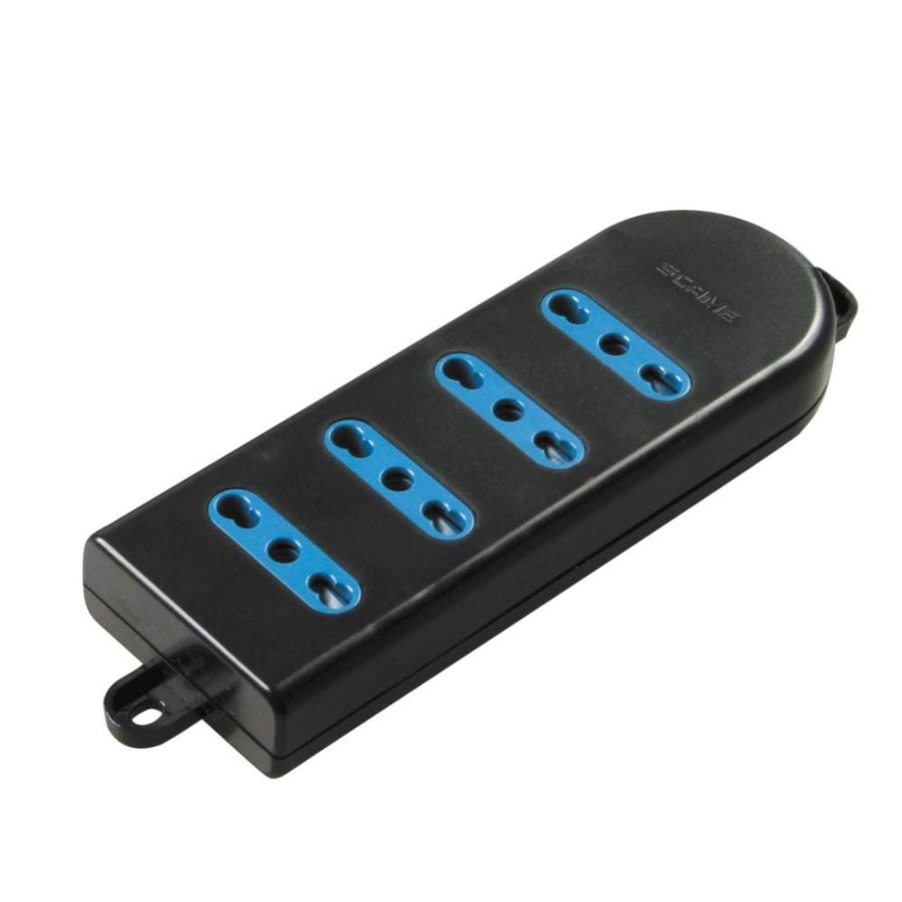 Presa multipla SQUARE 1 bianca 3 Schuko 2 USB cavo da 1,8 m AVOLT Presa multipla SQUARE 1 bianca 3 Schuko 2 USB cavo da 1,8 m AVOLT