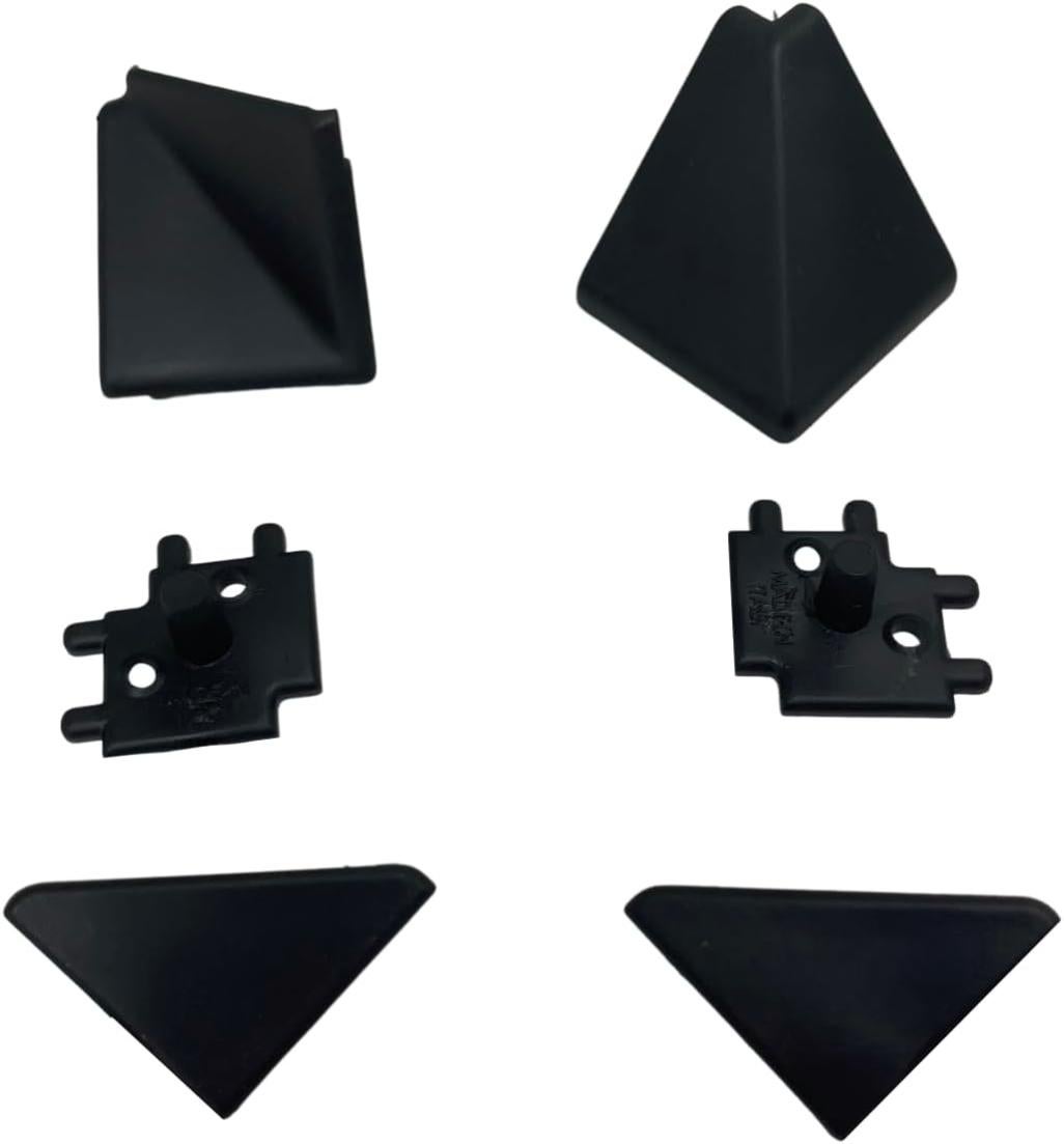 System-S - Set di 2 fasce per volante, con 2 tappi finali, colore: Nero