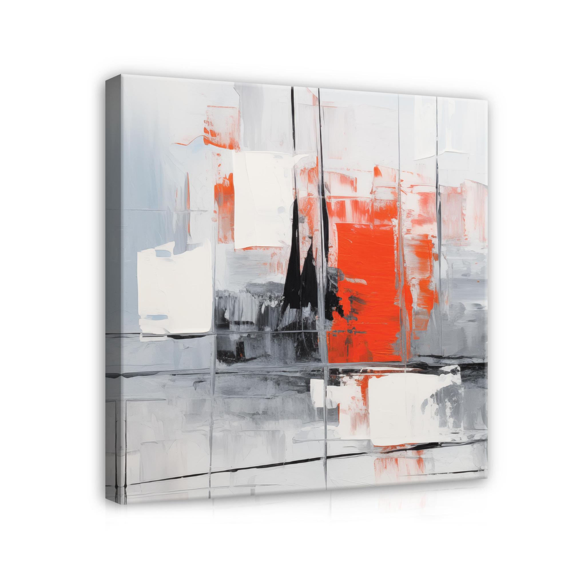 Cuadro en lienzo abstracción boho arte modernas 40x40 cm xxl impresión en lienzo decoración de pared canvas para salón lista para colgar