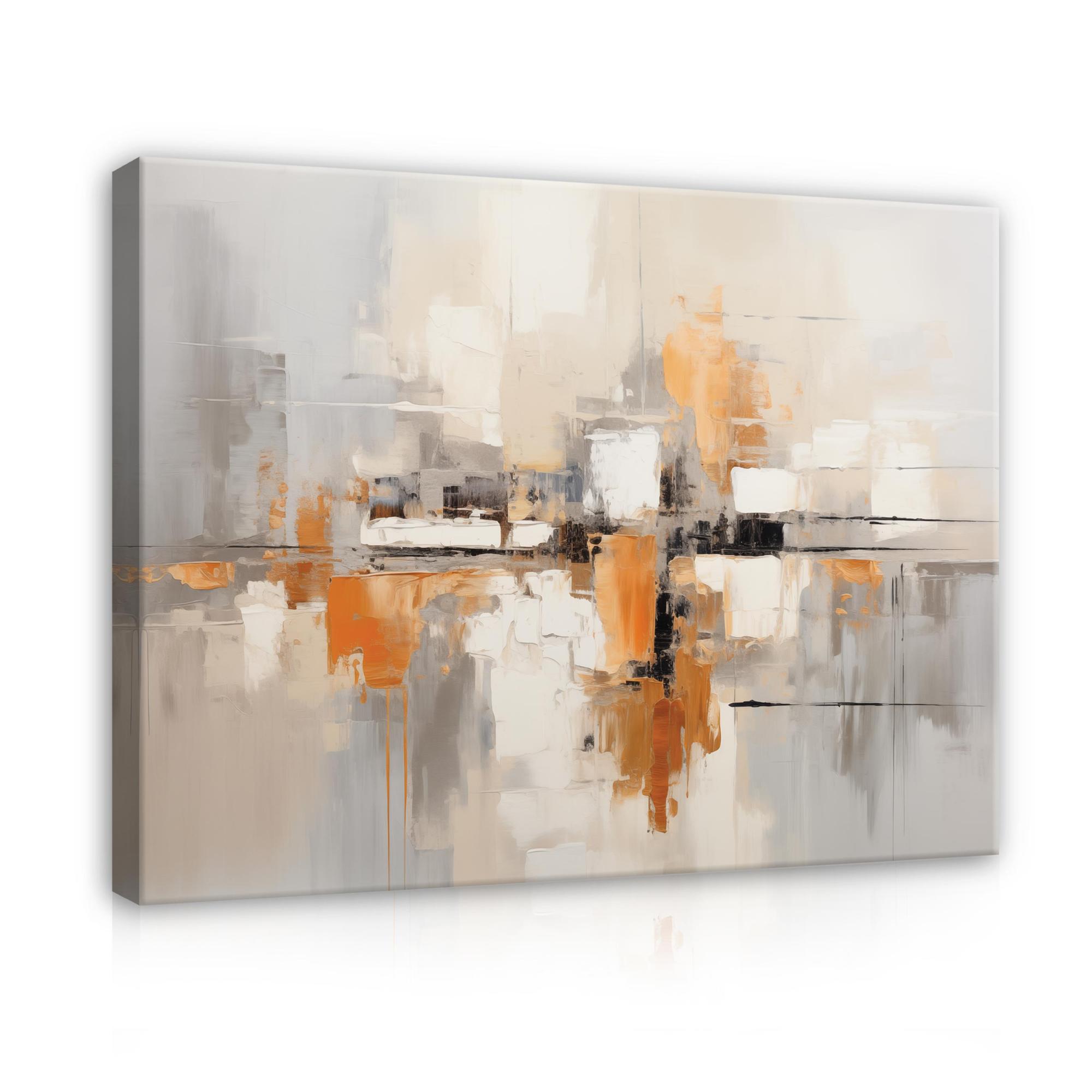 Cuadro en lienzo abstracción boho arte modernas 60x40 cm xxl impresión en lienzo decoración de pared canvas para salón lista para colgar