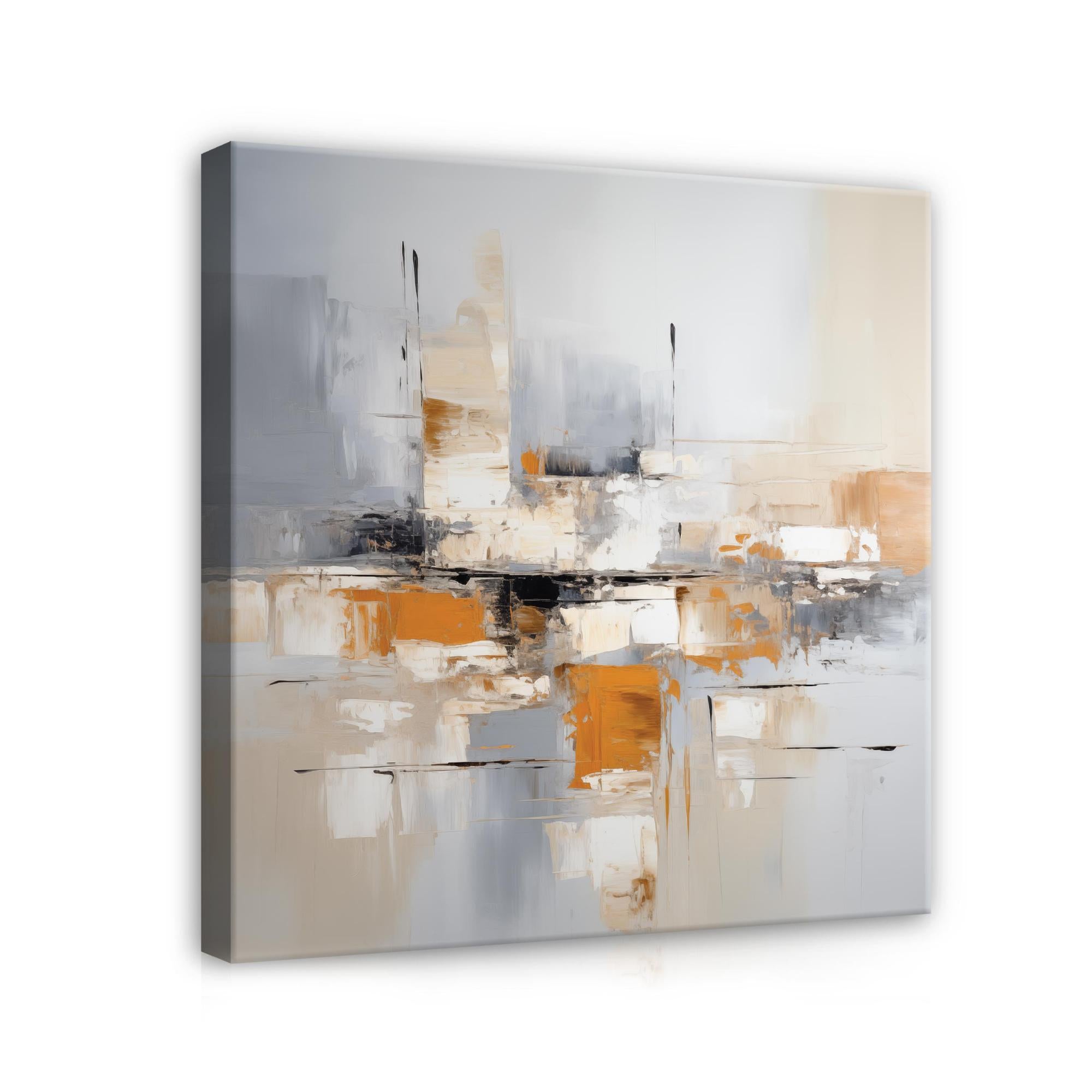 Tableau Moderne Sur Toile 120x80 Cm - Impression Noir Et Blanc Abstraite - Décoration Murale ARTTOR