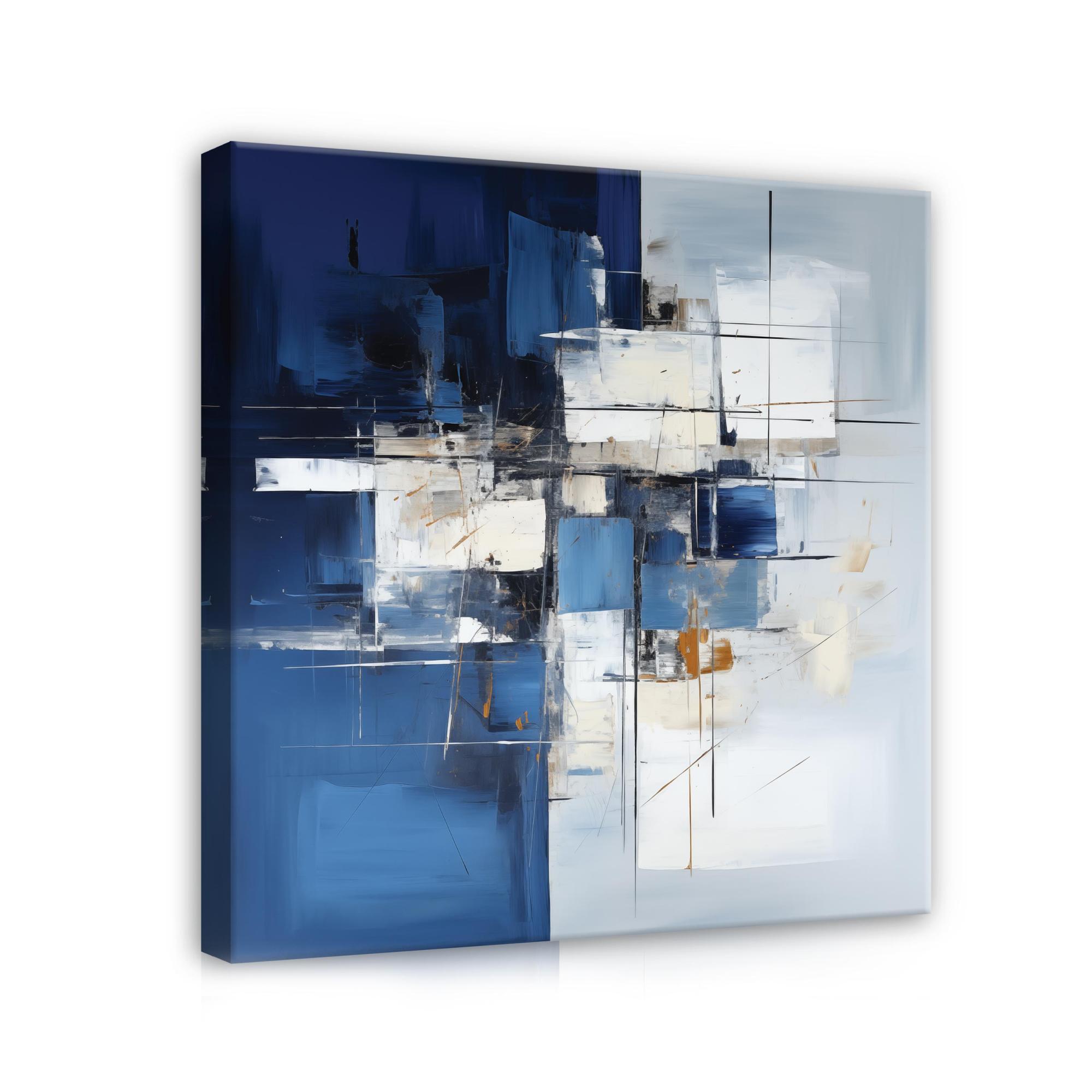 Cuadro en lienzo abstracción boho arte modernas 40x40 cm xxl impresión en lienzo decoración de pared canvas para salón lista para colgar