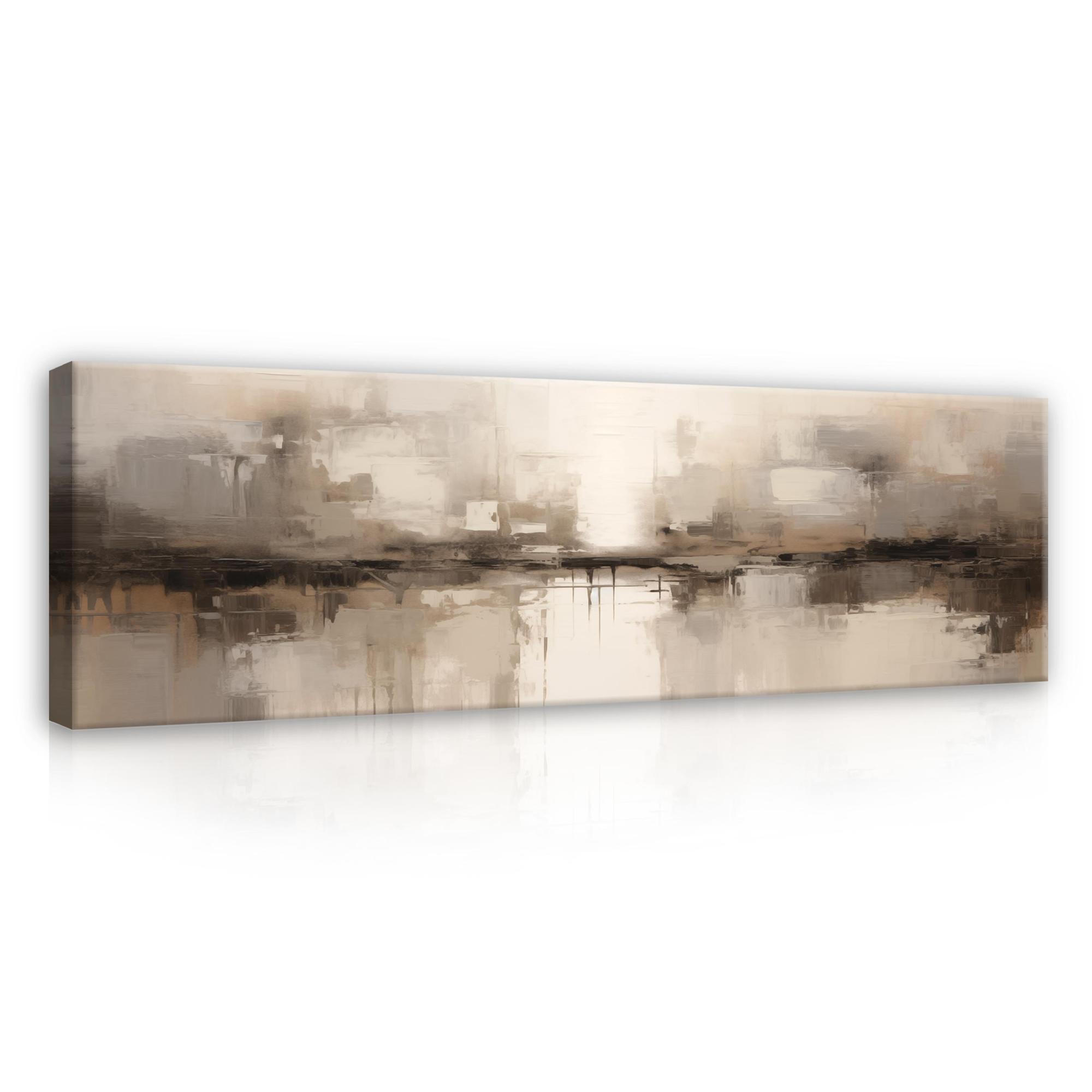 Cuadro en lienzo abstracción boho arte modernas145x45 cm xxl impresión en lienzo decoración de pared canvas para salón lista para colgar